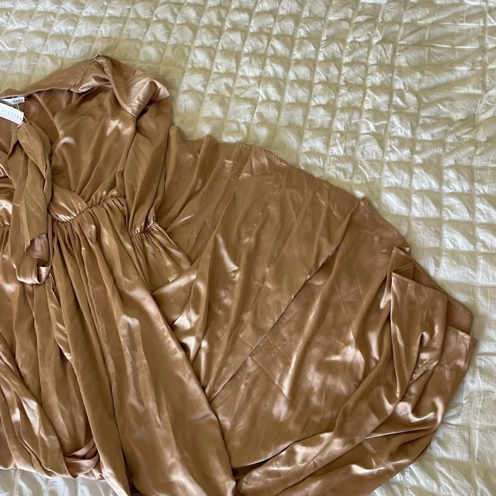 Baltic Born Holly Satin Dress in Champagne - Picture 5 of 9